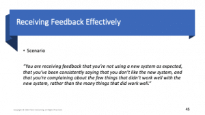 Receiving feedback effectively
